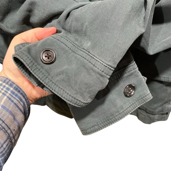 ANTHROPOLOGIE ~ Hei Hei Women’s Dark Green Utility Jacket with Waist Drawstring - Picture 2 of 11